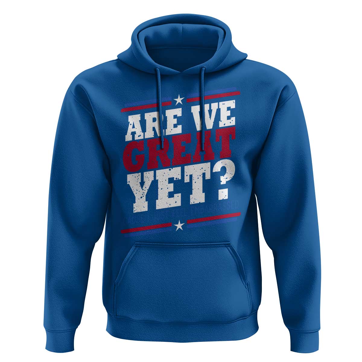Are We Great Yet Cause I Just Feel Embarrassed Hoodie Vintage Stripes