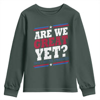 Are We Great Yet Cause I Just Feel Embarrassed Youth Sweatshirt Vintage Stripes