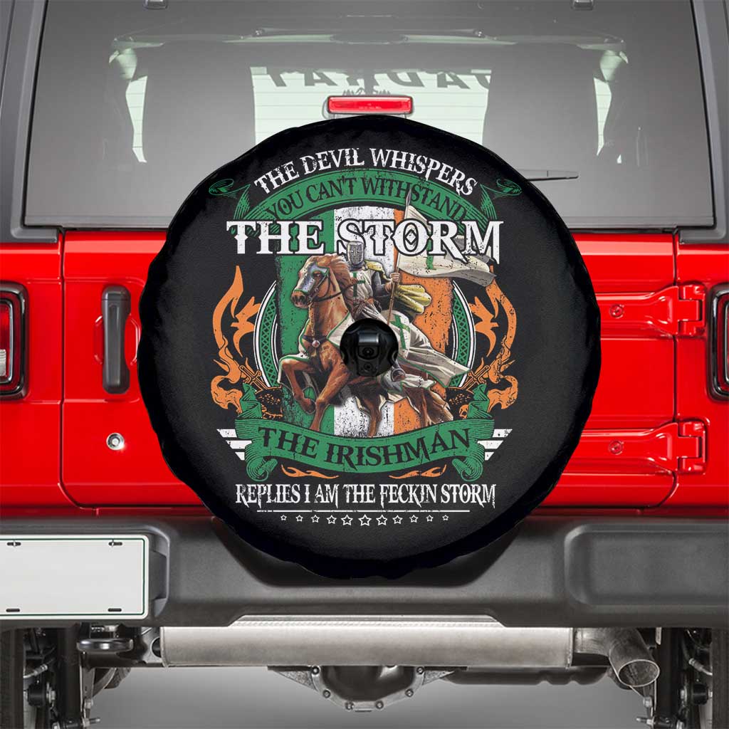 Irish Pride Spare Tire Cover The Devil Whispers You Can't Withstand The Storm The Irishman Replies