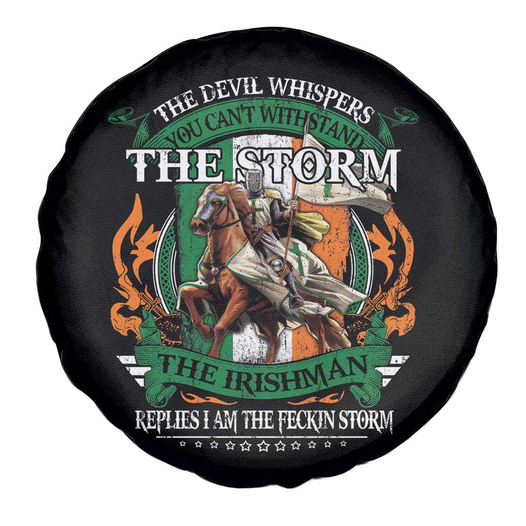Irish Pride Spare Tire Cover The Devil Whispers You Can't Withstand The Storm The Irishman Replies