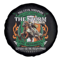 Irish Pride Spare Tire Cover The Devil Whispers You Can't Withstand The Storm The Irishman Replies