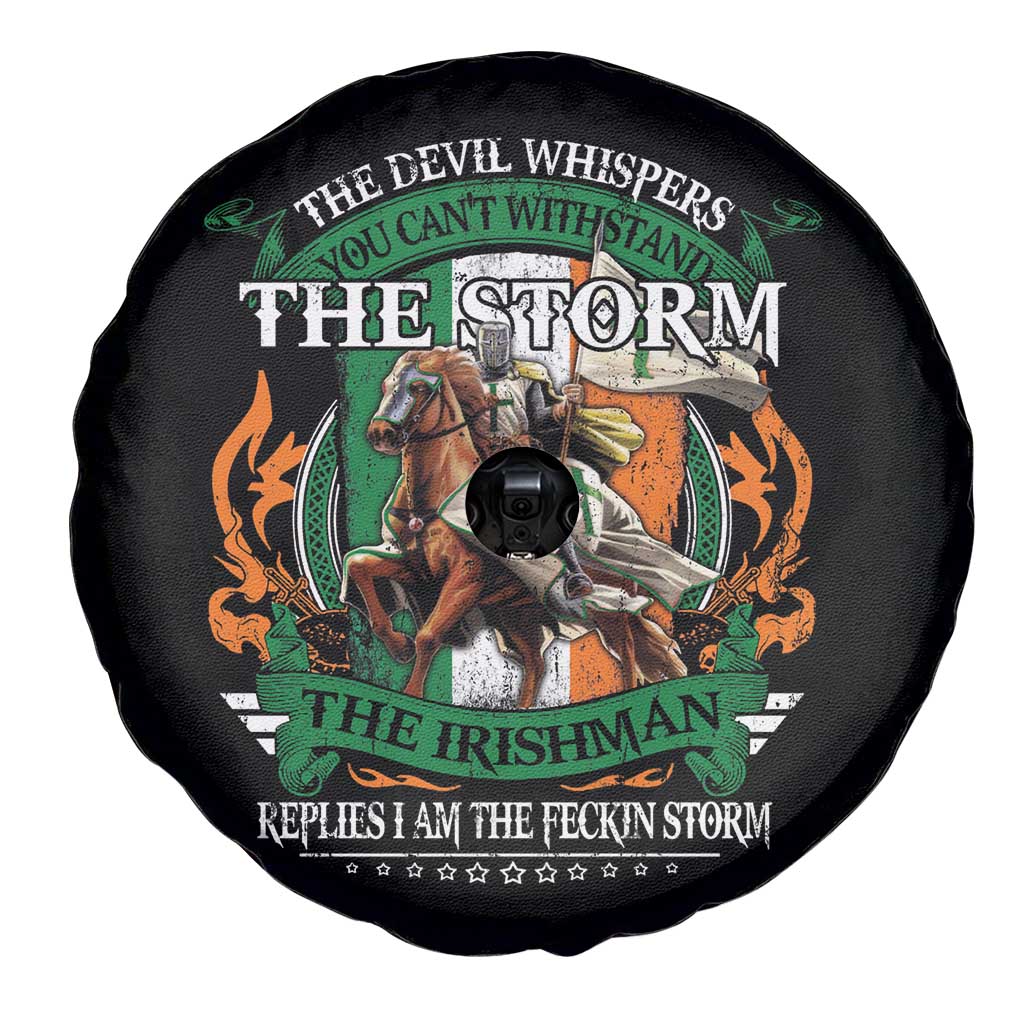 Irish Pride Spare Tire Cover The Devil Whispers You Can't Withstand The Storm The Irishman Replies