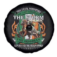 Irish Pride Spare Tire Cover The Devil Whispers You Can't Withstand The Storm The Irishman Replies