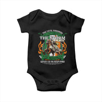 Irish Pride Baby Onesie The Devil Whispers You Can't Withstand The Storm The Irishman Replies