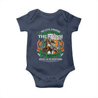 Irish Pride Baby Onesie The Devil Whispers You Can't Withstand The Storm The Irishman Replies