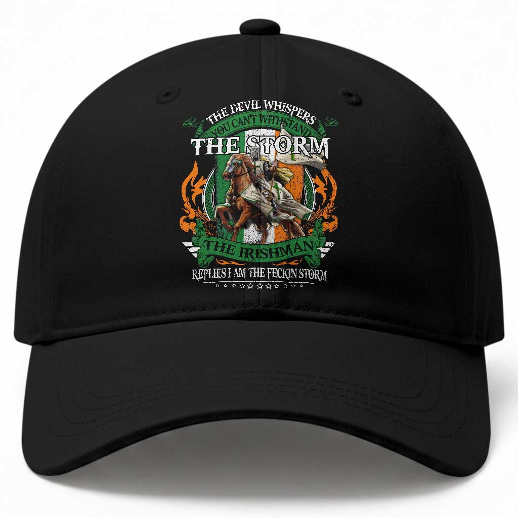 Irish Pride Baseball Cap The Devil Whispers You Can't Withstand The Storm The Irishman Replies