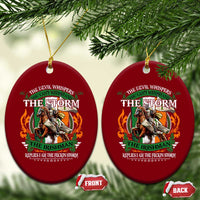 Irish Pride Ceramic Ornament The Devil Whispers You Can't Withstand The Storm The Irishman Replies - Wonder Print Shop