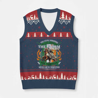 Irish Pride V-Neck Knit Sweater Vest The Devil Whispers You Can't Withstand The Storm The Irishman Replies - Wonder Print Shop
