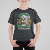 Irish Pride T Shirt For Kid The Devil Whispers You Can't Withstand The Storm The Irishman Replies