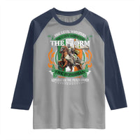 Irish Pride Raglan Shirt The Devil Whispers You Can't Withstand The Storm The Irishman Replies