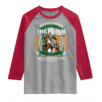 Irish Pride Raglan Shirt The Devil Whispers You Can't Withstand The Storm The Irishman Replies