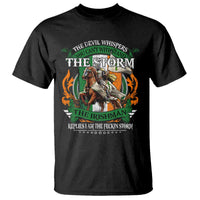 Irish Pride T Shirt The Devil Whispers You Can't Withstand The Storm The Irishman Replies
