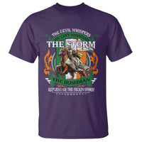 Irish Pride T Shirt The Devil Whispers You Can't Withstand The Storm The Irishman Replies