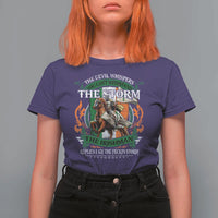 Irish Pride T Shirt For Women The Devil Whispers You Can't Withstand The Storm The Irishman Replies