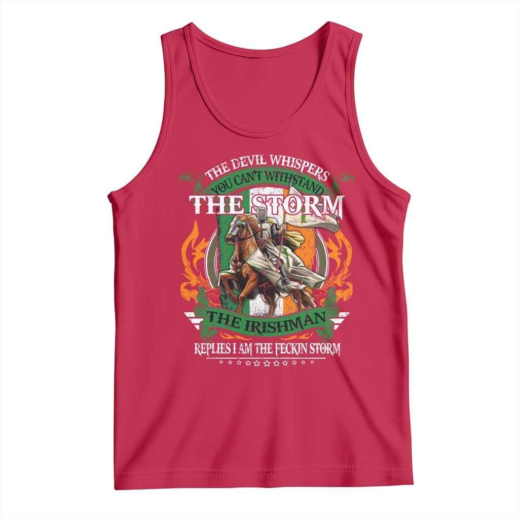 Irish Pride Tank Top The Devil Whispers You Can't Withstand The Storm The Irishman Replies