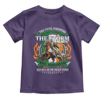 Irish Pride Toddler T Shirt The Devil Whispers You Can't Withstand The Storm The Irishman Replies