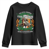 Irish Pride Youth Sweatshirt The Devil Whispers You Can't Withstand The Storm The Irishman Replies