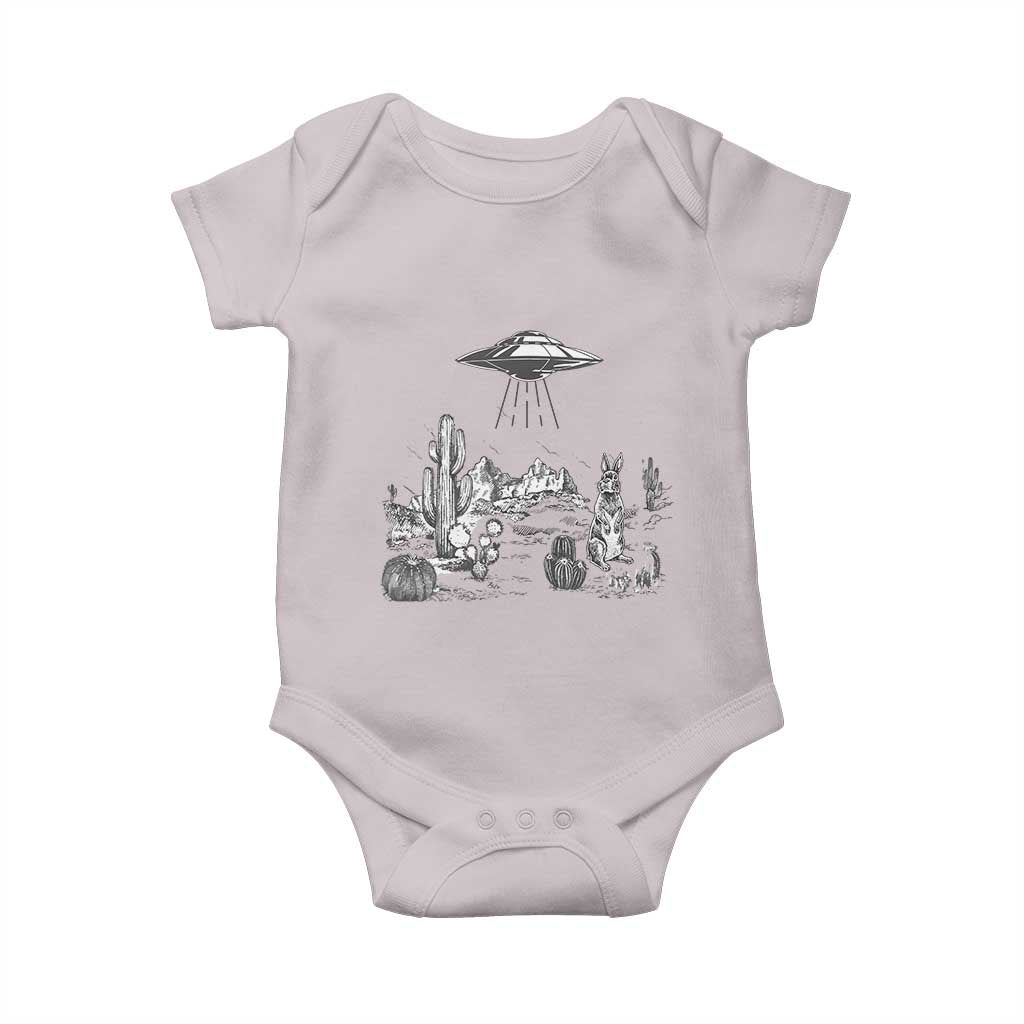 Funny Western Easter Day UFO Bunny Alien Baby Onesie