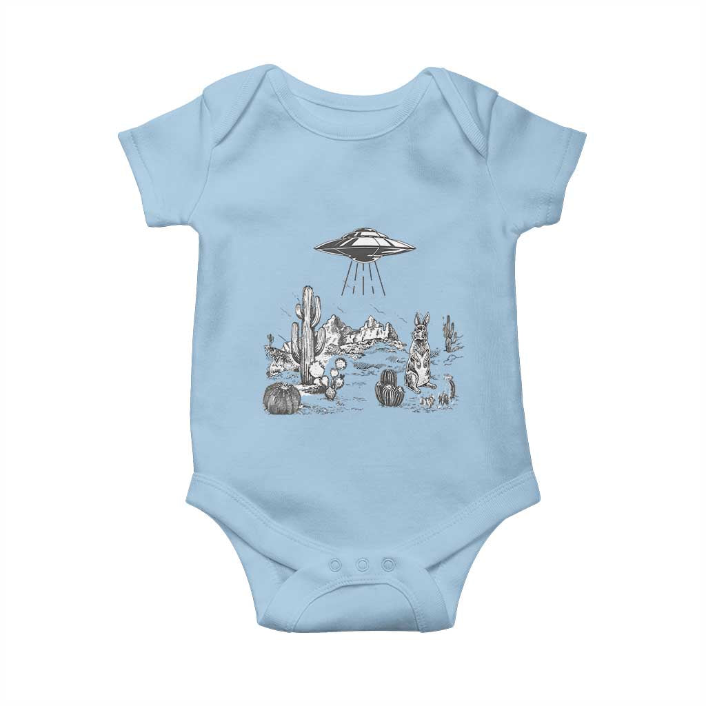 Funny Western Easter Day UFO Bunny Alien Baby Onesie