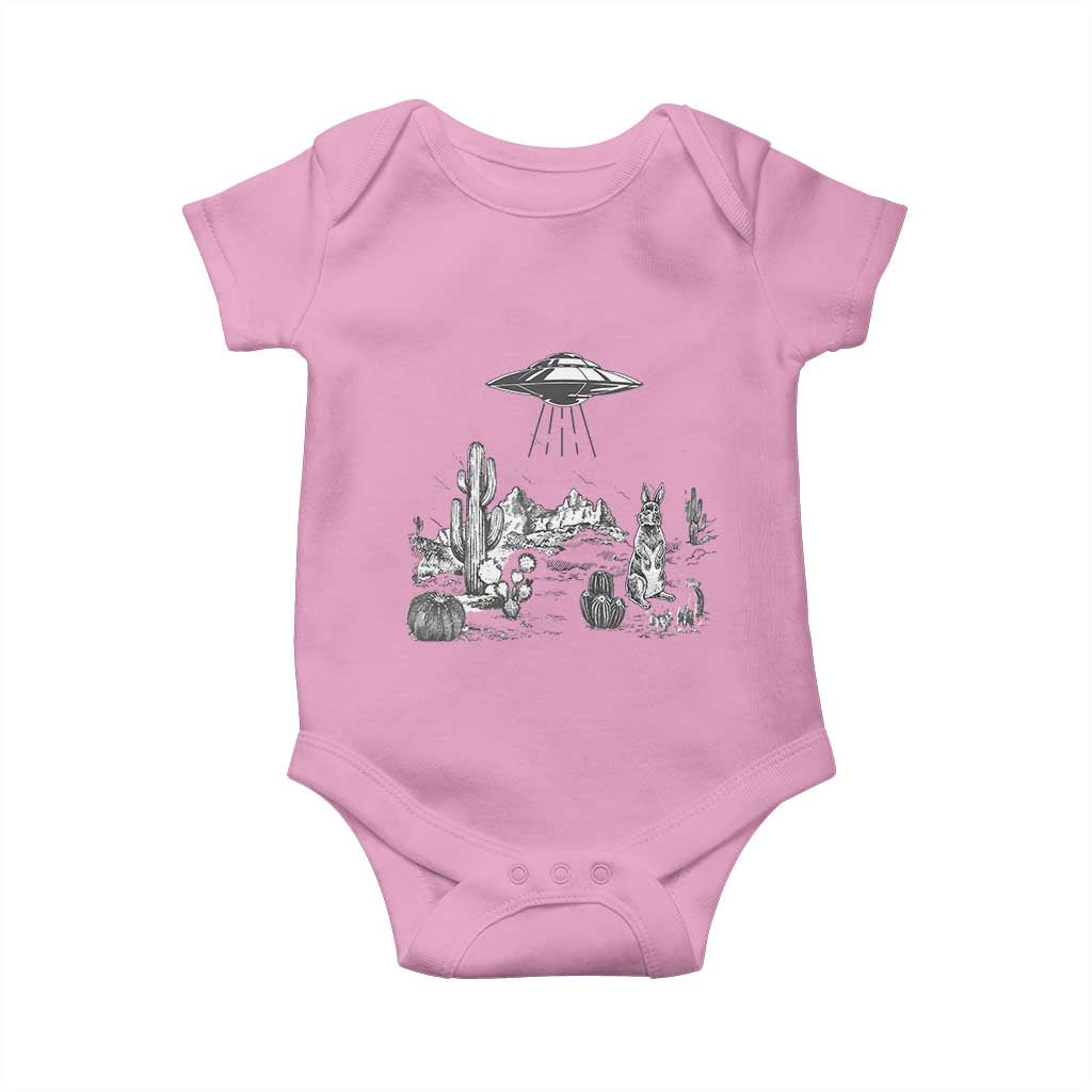 Funny Western Easter Day UFO Bunny Alien Baby Onesie