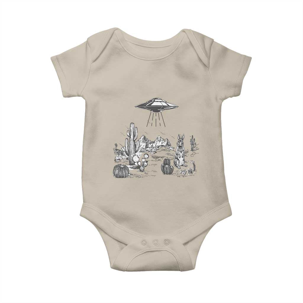 Funny Western Easter Day UFO Bunny Alien Baby Onesie