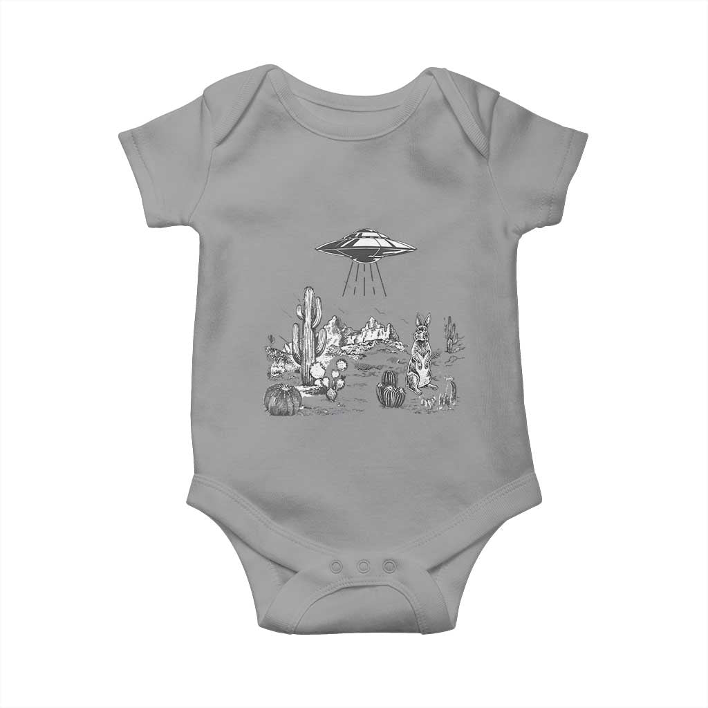 Funny Western Easter Day UFO Bunny Alien Baby Onesie