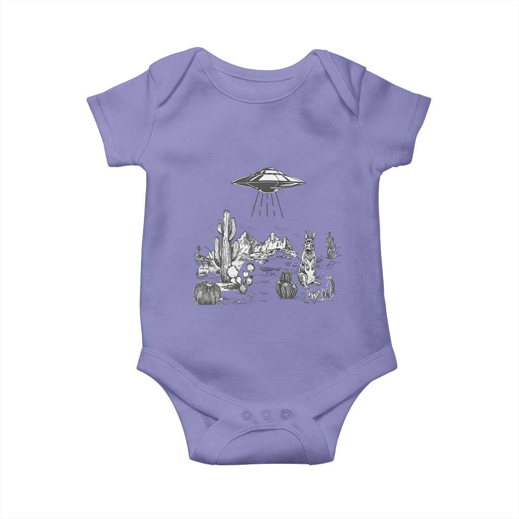 Funny Western Easter Day UFO Bunny Alien Baby Onesie