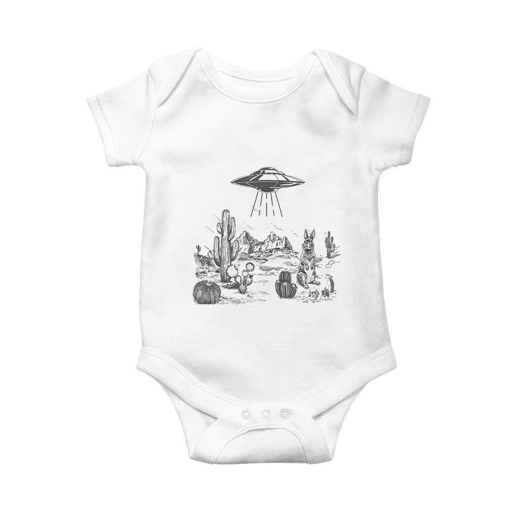 Funny Western Easter Day UFO Bunny Alien Baby Onesie