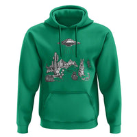 Funny Western Easter Day UFO Bunny Alien Hoodie