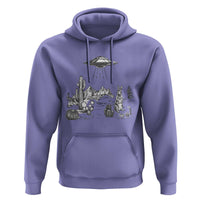 Funny Western Easter Day UFO Bunny Alien Hoodie