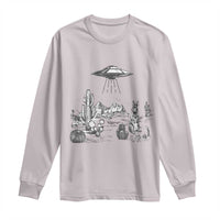 Funny Western Easter Day UFO Bunny Alien Long Sleeve Shirt