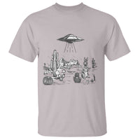 Funny Western Easter Day UFO Bunny Alien T Shirt