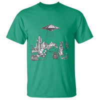Funny Western Easter Day UFO Bunny Alien T Shirt