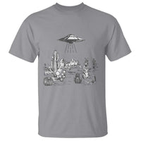 Funny Western Easter Day UFO Bunny Alien T Shirt