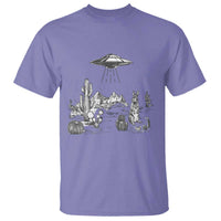 Funny Western Easter Day UFO Bunny Alien T Shirt