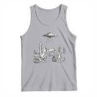 Funny Western Easter Day UFO Bunny Alien Tank Top