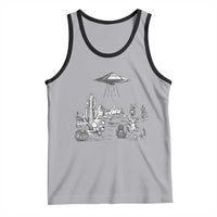 Funny Western Easter Day UFO Bunny Alien Tank Top