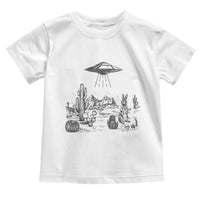 Funny Western Easter Day UFO Bunny Alien Toddler T Shirt