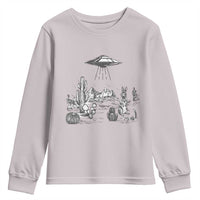 Funny Western Easter Day UFO Bunny Alien Youth Sweatshirt