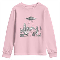 Funny Western Easter Day UFO Bunny Alien Youth Sweatshirt