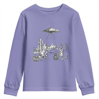 Funny Western Easter Day UFO Bunny Alien Youth Sweatshirt
