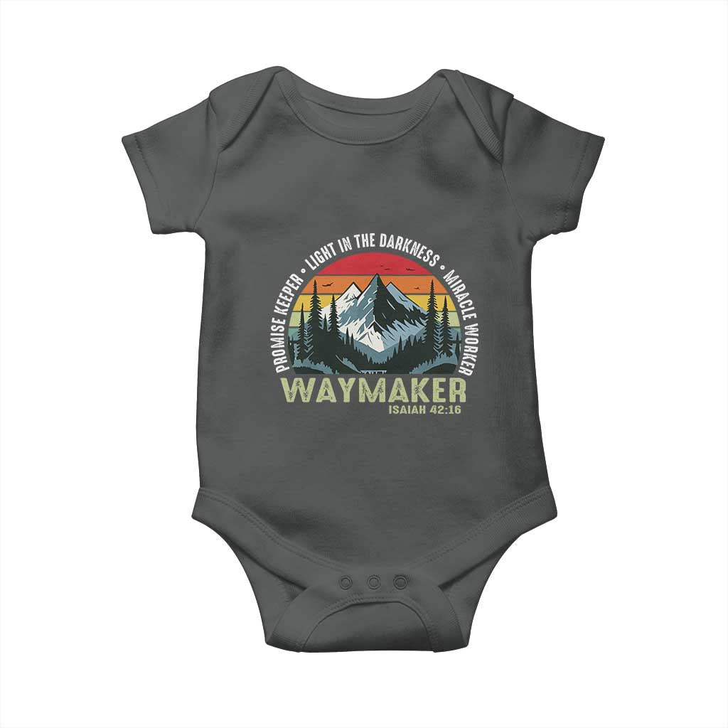 Religious Christian Waymaker Baby Onesie Promise Keeper Light In The Darkness Miracle Worker