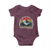Religious Christian Waymaker Baby Onesie Promise Keeper Light In The Darkness Miracle Worker