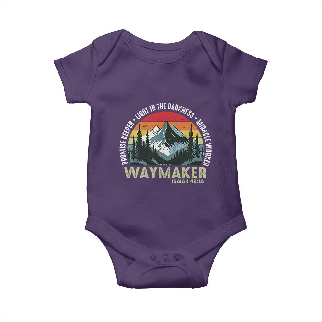Religious Christian Waymaker Baby Onesie Promise Keeper Light In The Darkness Miracle Worker
