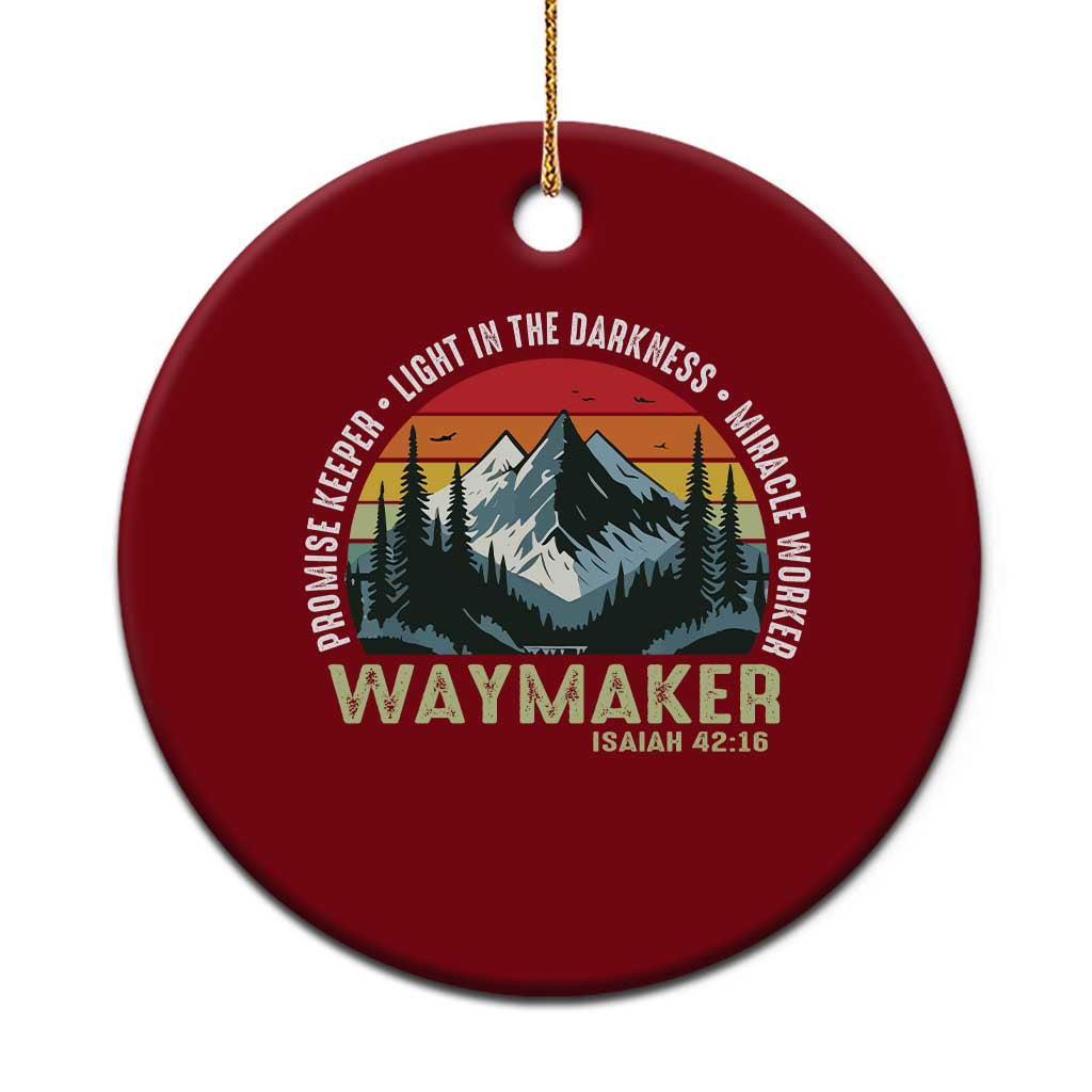 Religious Christian Waymaker Ceramic Ornament Promise Keeper Light In The Darkness Miracle Worker - Wonder Print Shop