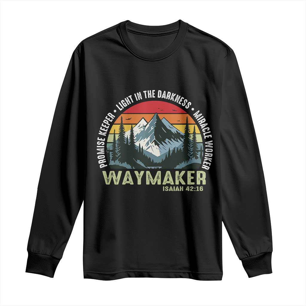 Religious Christian Waymaker Long Sleeve Shirt Promise Keeper Light In The Darkness Miracle Worker