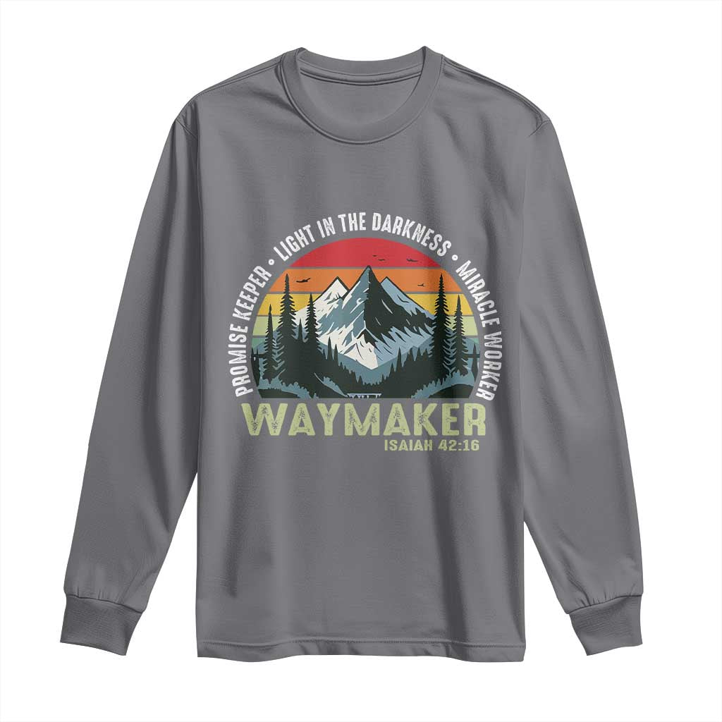 Religious Christian Waymaker Long Sleeve Shirt Promise Keeper Light In The Darkness Miracle Worker