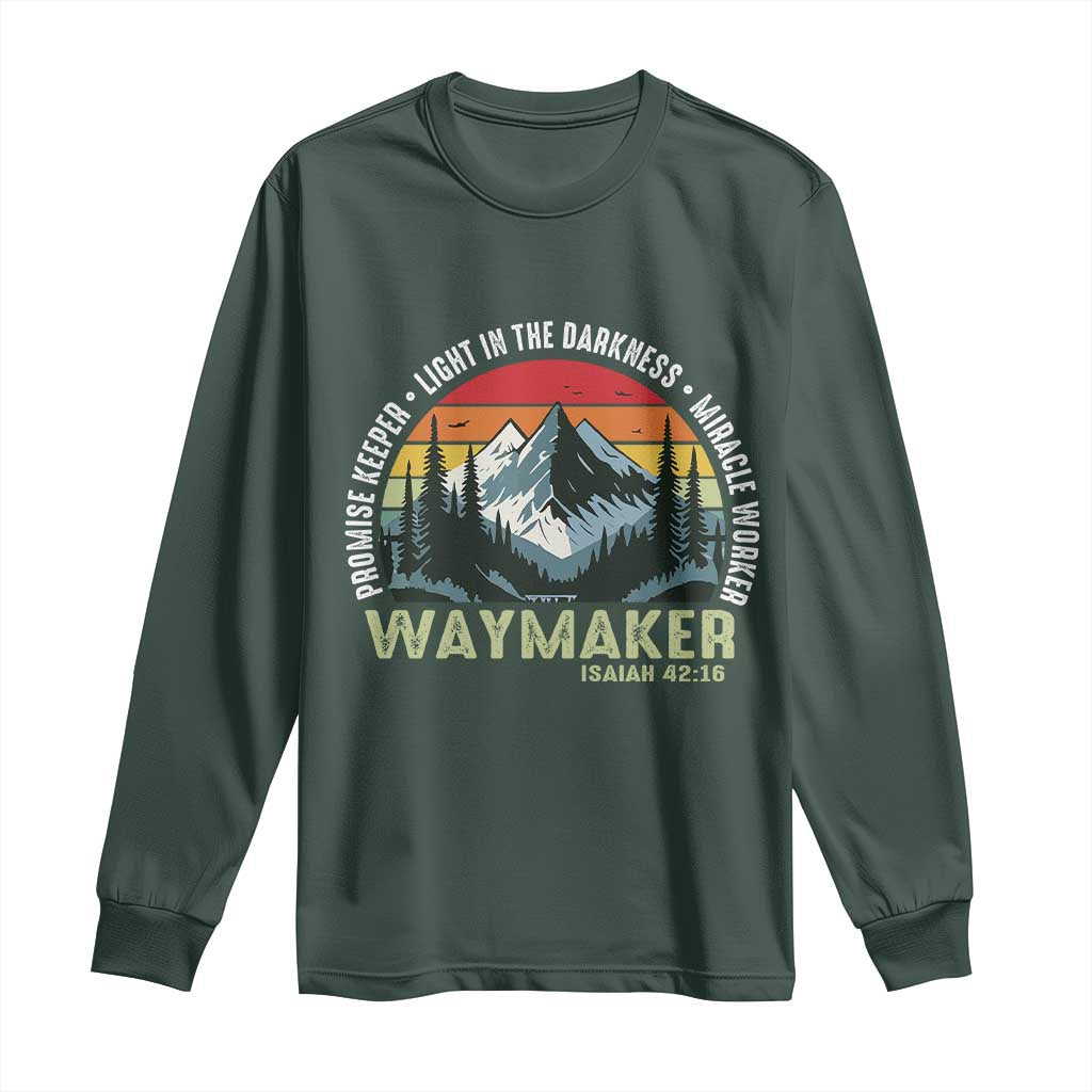 Religious Christian Waymaker Long Sleeve Shirt Promise Keeper Light In The Darkness Miracle Worker