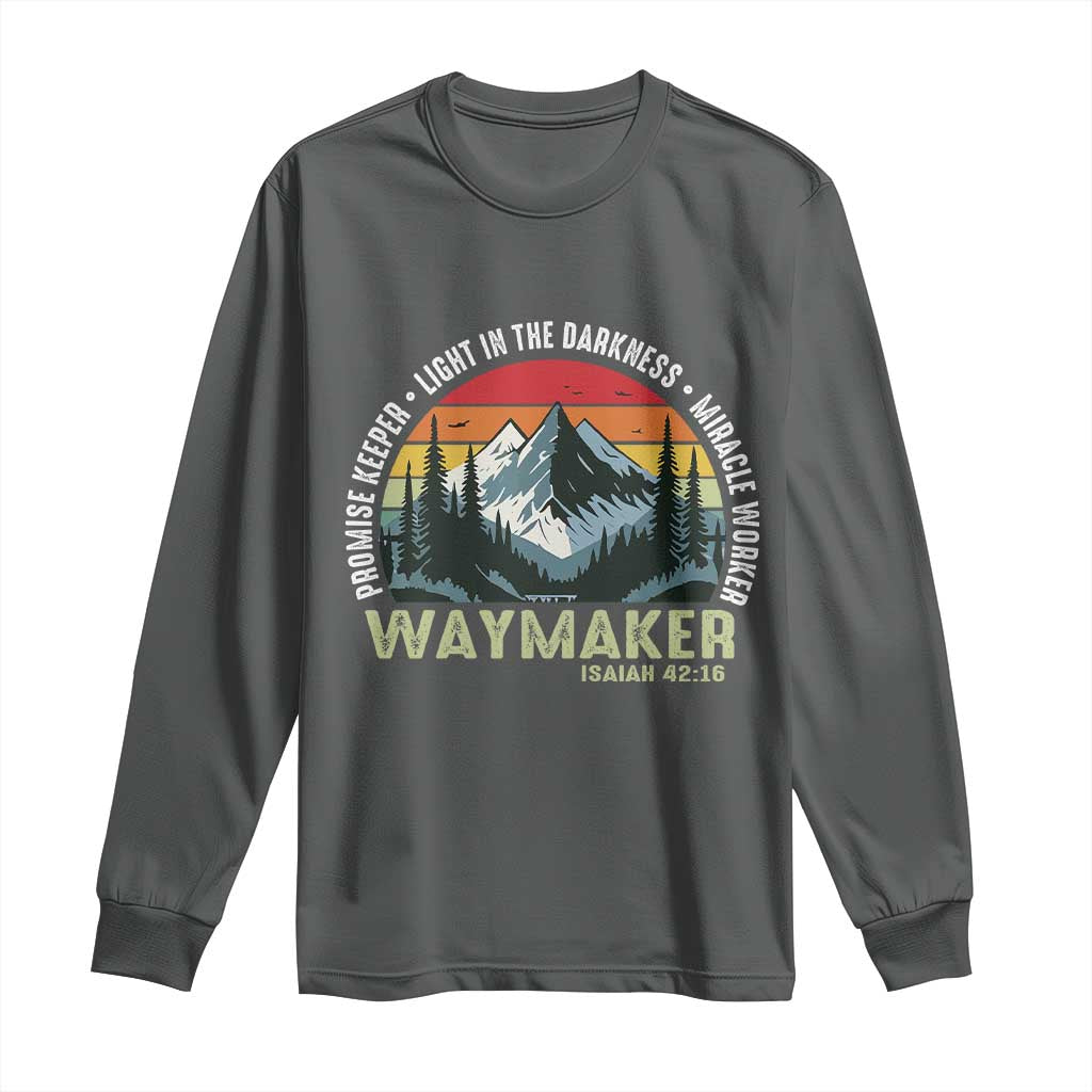 Religious Christian Waymaker Long Sleeve Shirt Promise Keeper Light In The Darkness Miracle Worker