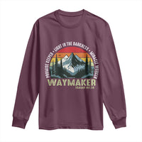 Religious Christian Waymaker Long Sleeve Shirt Promise Keeper Light In The Darkness Miracle Worker